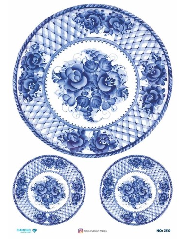 7610 Diamond Pirinç Dekopaj Kağıdı 30x42cm