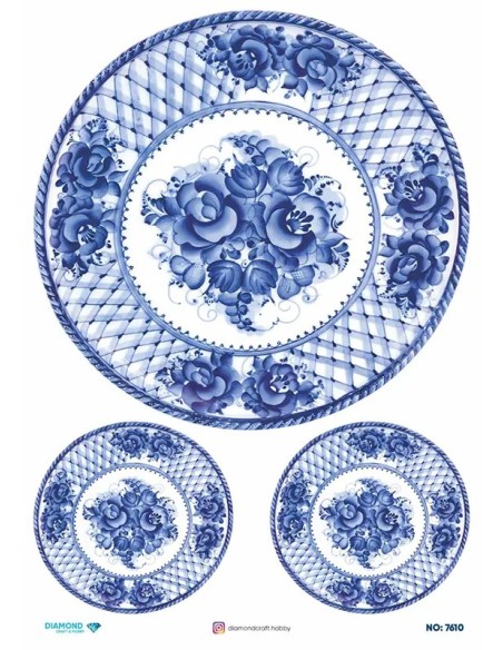 7610 Diamond Pirinç Dekopaj Kağıdı 30x42cm