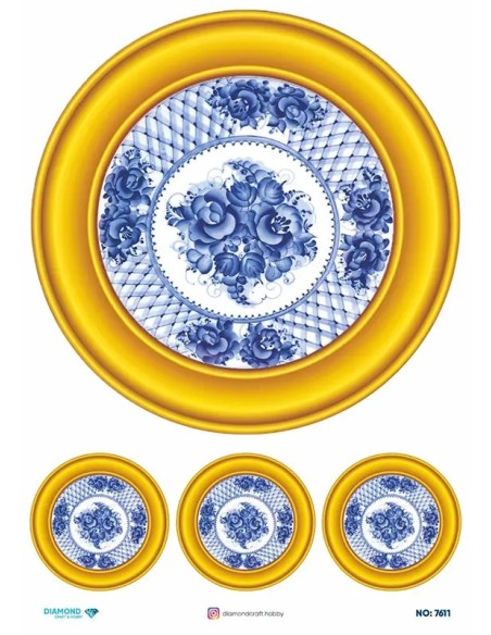 7611 Diamond Pirinç Dekopaj Kağıdı 30x42cm