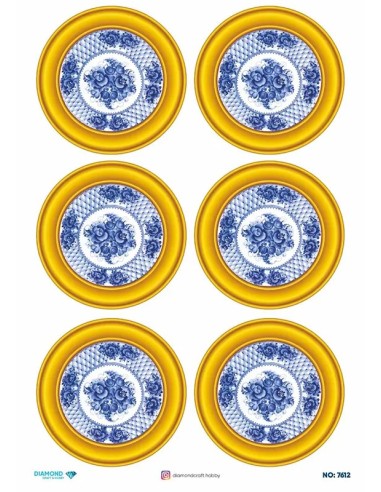 7612 Diamond Pirinç Dekopaj Kağıdı 30x42cm