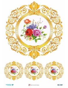 7619 Diamond Pirinç Dekopaj Kağıdı 30x42cm