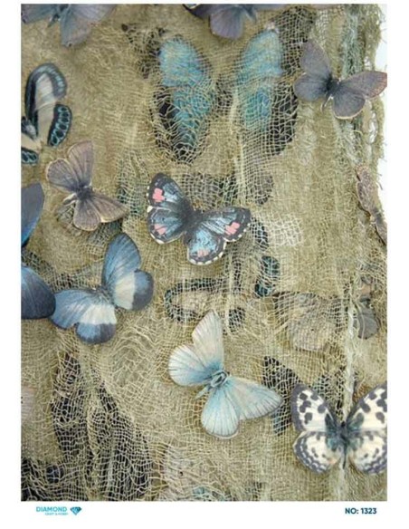 1323 Diamond Pirinç Dekopaj Kağıdı 30x42cm