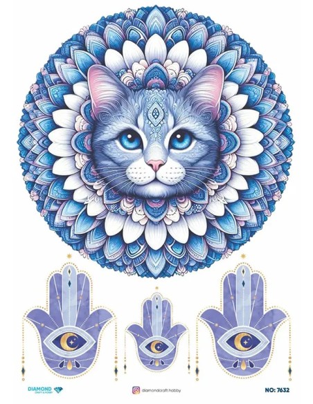 7632 Diamond Pirinç Dekopaj Kağıdı 30x42cm