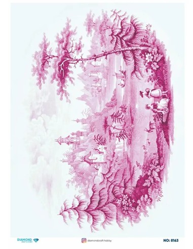 8163 Diamond Pirinç Dekopaj Kağıdı 30x42cm