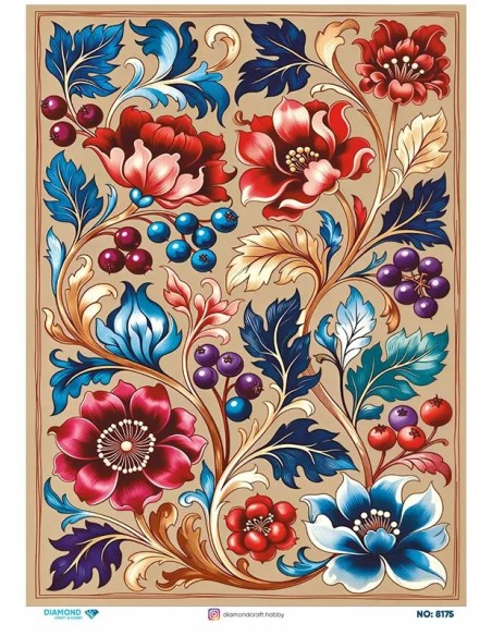 8175 Diamond Pirinç Dekopaj Kağıdı 30x42cm