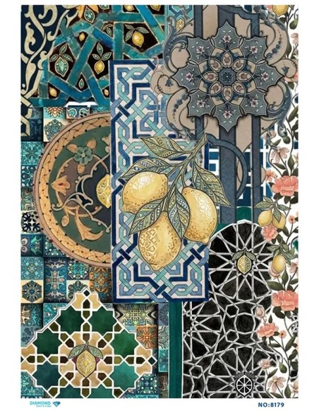 8179 Diamond Pirinç Dekopaj Kağıdı 30x42cm