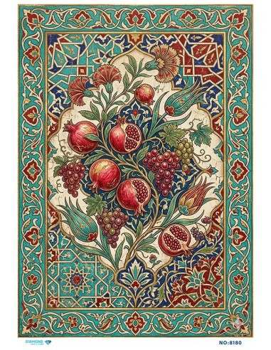 8180 Diamond Pirinç Dekopaj Kağıdı 30x42cm