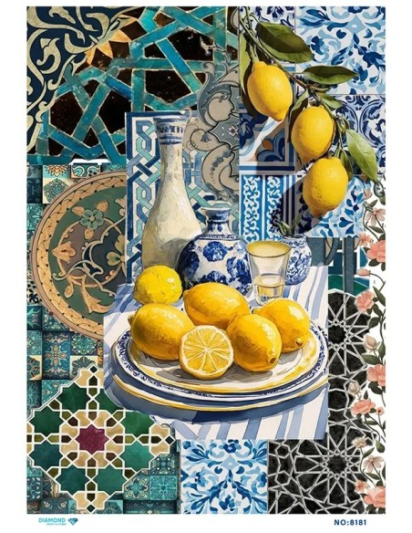 8181 Diamond Pirinç Dekopaj Kağıdı 30x42cm