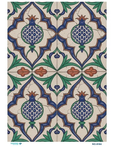 8186 Diamond Pirinç Dekopaj Kağıdı 30x42cm