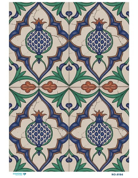 8186 Diamond Pirinç Dekopaj Kağıdı 30x42cm