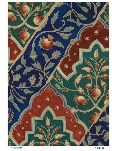 8187 Diamond Pirinç Dekopaj Kağıdı 30x42cm