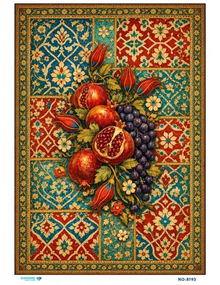 8193 Diamond Pirinç Dekopaj Kağıdı 30x42cm