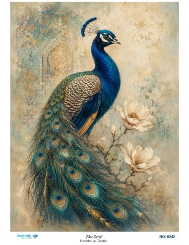 8242 Diamond Pirinç Dekopaj Kağıdı Plus Serisi 30x42cm