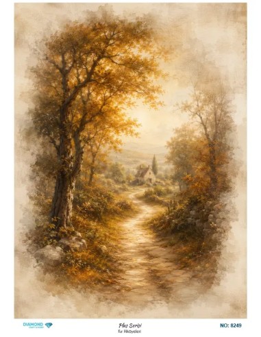 8249 Diamond Pirinç Dekopaj Kağıdı Plus Serisi 30x42cm