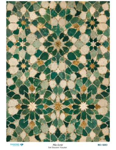 8263 Diamond Pirinç Dekopaj Kağıdı Plus Serisi 30x42cm