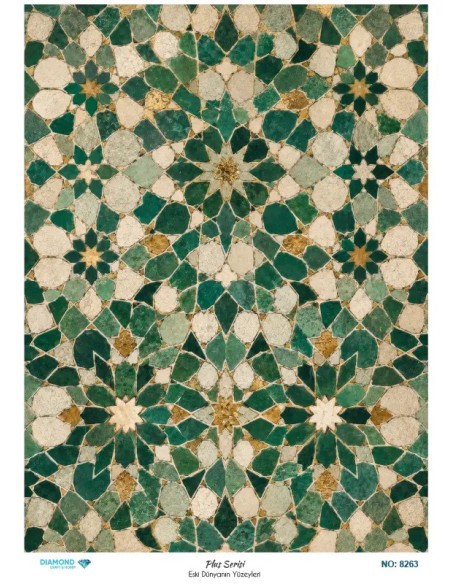 8263 Diamond Pirinç Dekopaj Kağıdı Plus Serisi 30x42cm