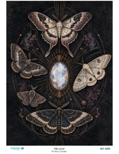8266 Diamond Pirinç Dekopaj Kağıdı Plus Serisi 30x42cm