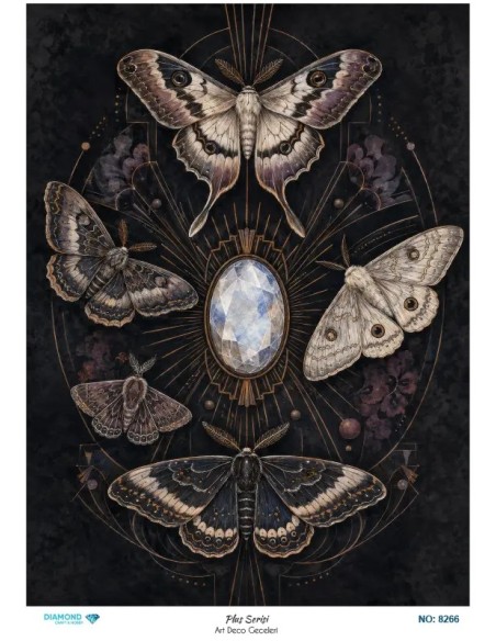 8266 Diamond Pirinç Dekopaj Kağıdı Plus Serisi 30x42cm