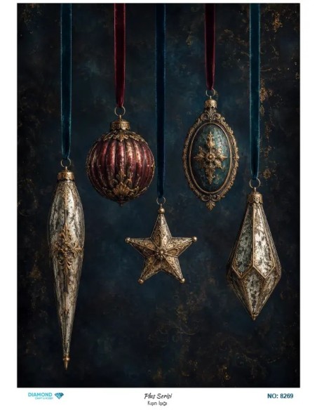 8269 Diamond Pirinç Dekopaj Kağıdı Plus Serisi 30x42cm