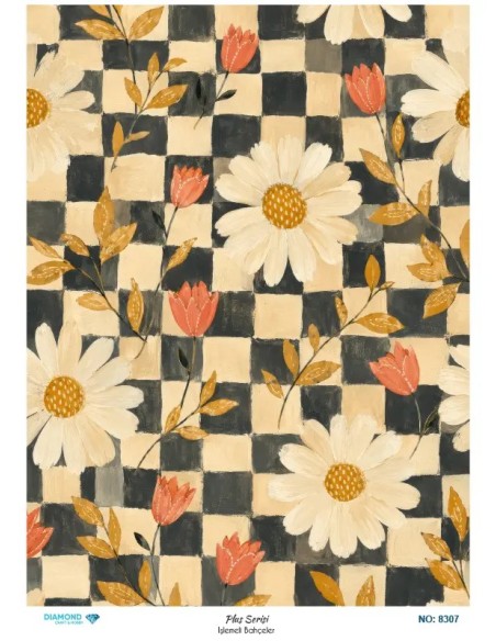 8307 Diamond Pirinç Dekopaj Kağıdı Plus Serisi 30x42cm