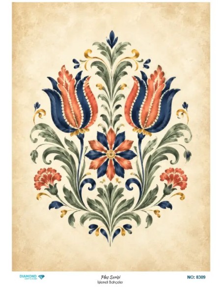 8309 Diamond Pirinç Dekopaj Kağıdı Plus Serisi 30x42cm