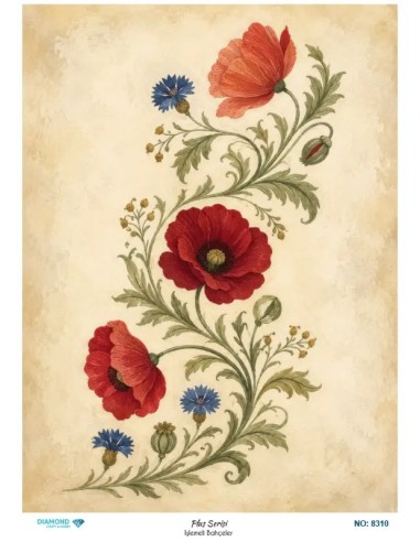 8310 Diamond Pirinç Dekopaj Kağıdı Plus Serisi 30x42cm