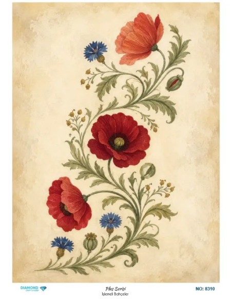 8310 Diamond Pirinç Dekopaj Kağıdı Plus Serisi 30x42cm