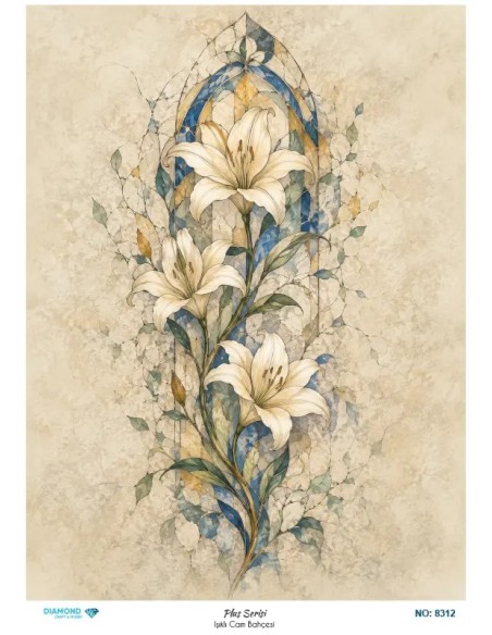 8312 Diamond Pirinç Dekopaj Kağıdı Plus Serisi 30x42cm