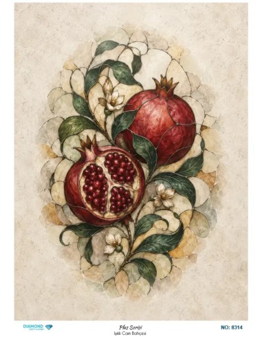 8314 Diamond Pirinç Dekopaj Kağıdı Plus Serisi 30x42cm