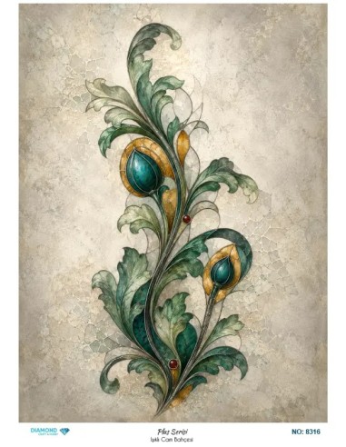 8316 Diamond Pirinç Dekopaj Kağıdı Plus Serisi 30x42cm