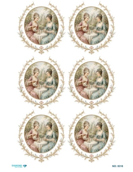 8318 Diamond Pirinç Dekopaj Kağıdı 30x42cm