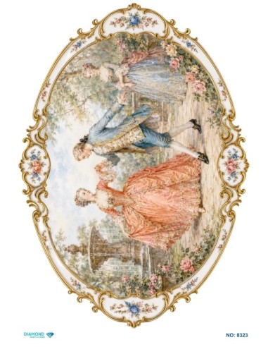 8323 Diamond Pirinç Dekopaj Kağıdı 30x42cm