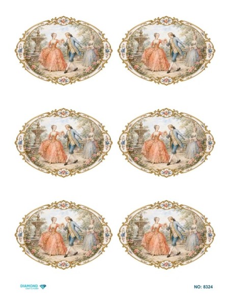 8324 Diamond Pirinç Dekopaj Kağıdı 30x42cm