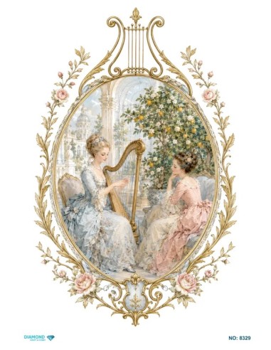 8329 Diamond Pirinç Dekopaj Kağıdı 30x42cm