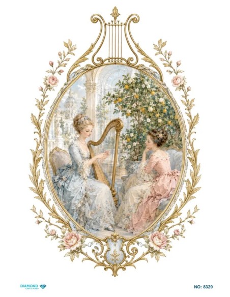 8329 Diamond Pirinç Dekopaj Kağıdı 30x42cm