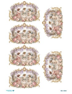 8354 Diamond Pirinç Dekopaj Kağıdı 30x42cm