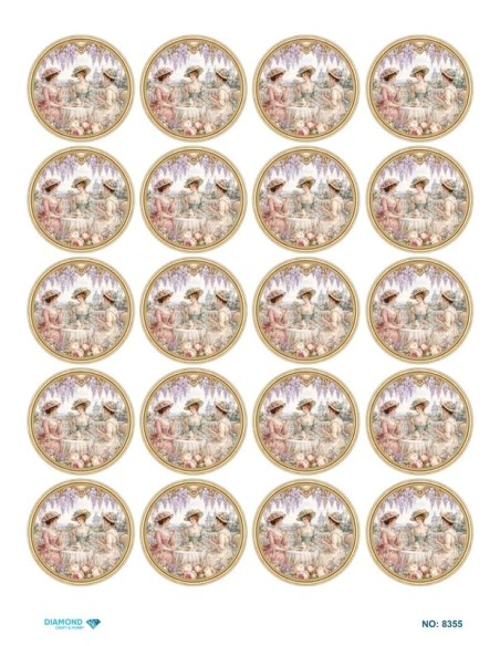 8355 Diamond Pirinç Dekopaj Kağıdı 30x42cm