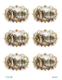 8357 Diamond Pirinç Dekopaj Kağıdı 30x42cm