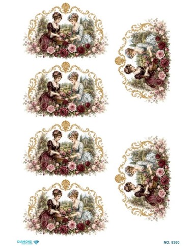 8360 Diamond Pirinç Dekopaj Kağıdı 30x42cm