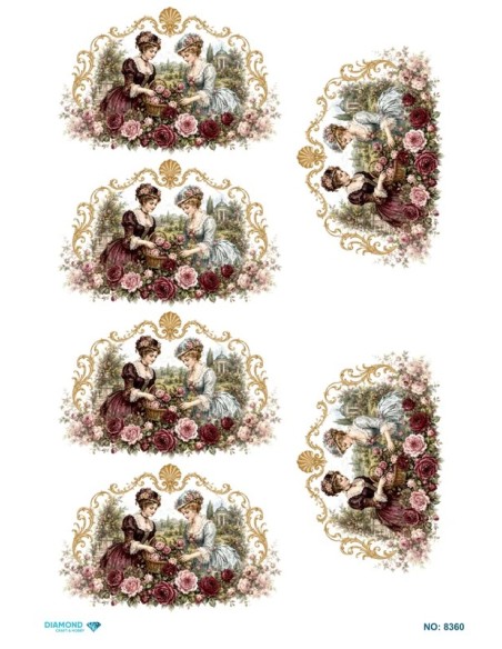 8360 Diamond Pirinç Dekopaj Kağıdı 30x42cm