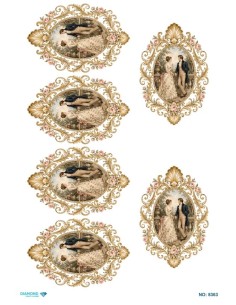 8363 Diamond Pirinç Dekopaj Kağıdı 30x42cm