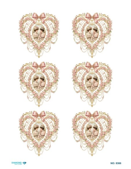 8366 Diamond Pirinç Dekopaj Kağıdı 30x42cm