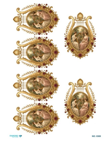 8369 Diamond Pirinç Dekopaj Kağıdı 30x42cm