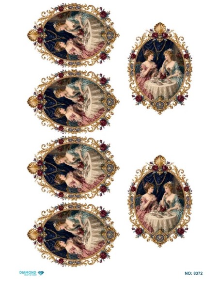 8372 Diamond Pirinç Dekopaj Kağıdı 30x42cm