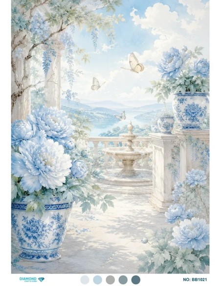 BB1021 Diamond Büyük Boy Pirinç Dekopaj Kağıdı 60x85cm