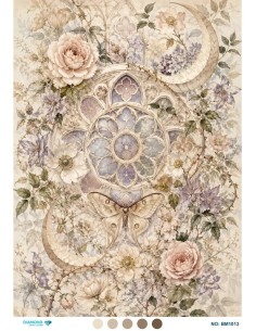 BM1013 Diamond Büyük Boy Pirinç Dekopaj Kağıdı 42x60cm