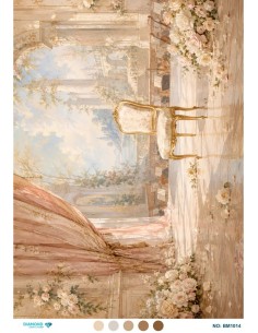 BM1014 Diamond Büyük Boy Pirinç Dekopaj Kağıdı 42x60cm