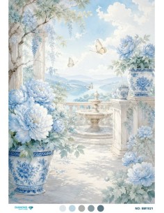 BM1021 Diamond Büyük Boy Pirinç Dekopaj Kağıdı 42x60cm