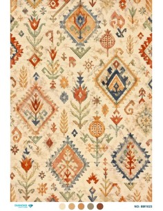 BM1023 Diamond Büyük Boy Pirinç Dekopaj Kağıdı 42x60cm