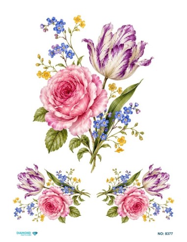 8377 Diamond Pirinç Dekopaj Kağıdı 30x42cm